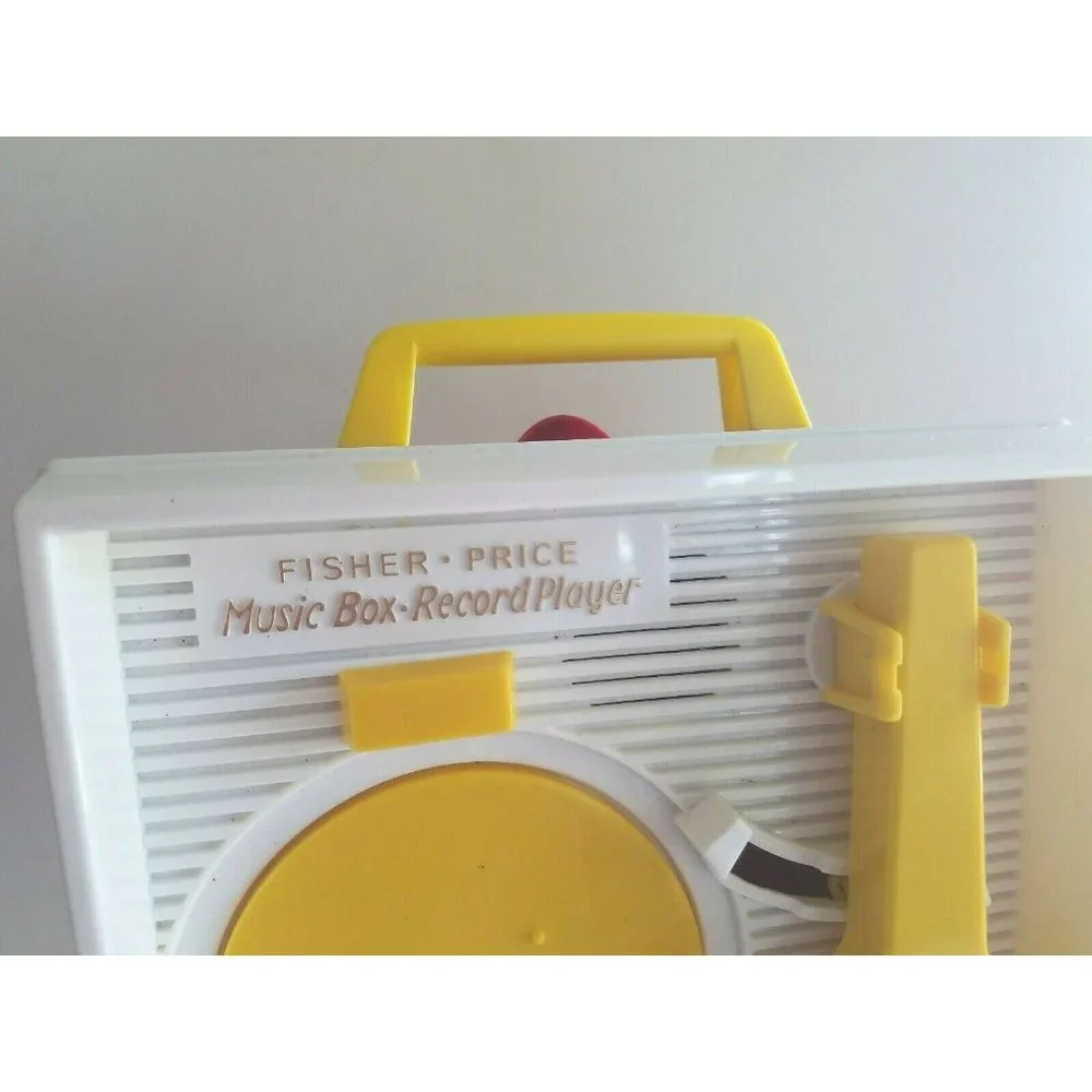2014 Fisher Price Record Player Music Box w/orange Disk